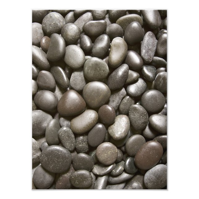 River Rock Black Stone Background - Customised Photo Print (Front)