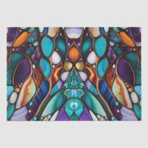 River Rock Pebbles Stained Glass Look Tissue Paper