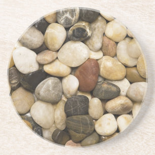 River Rock Stone Background - Customised Template Coaster