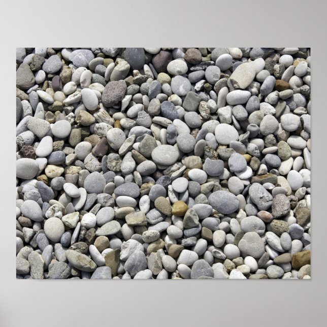 RIVER ROCKS GREY GRAYS PHOTOGRAPHY NATURE WALLPAPE POSTER (Front)