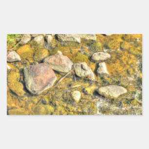 River Rocks Rectangular Sticker