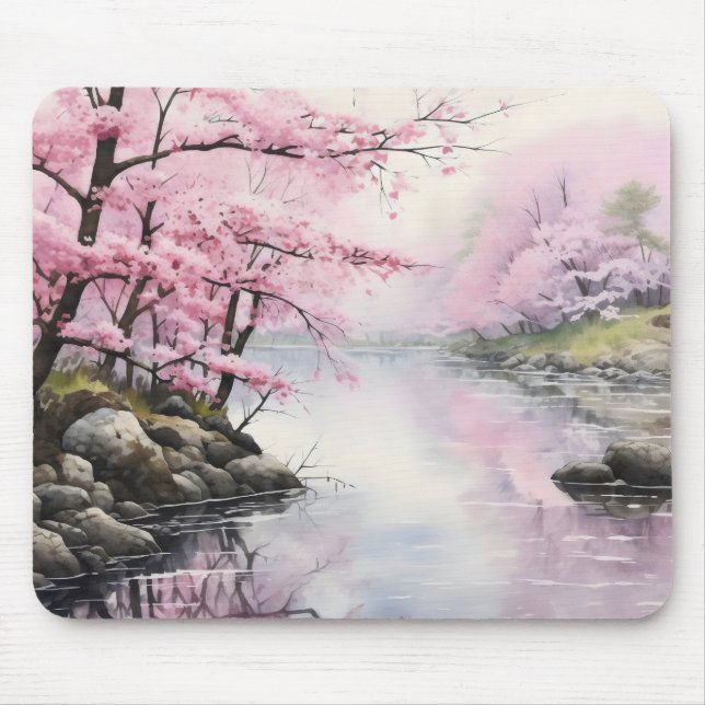 River Sakura Spring Mouse Mat (Front)