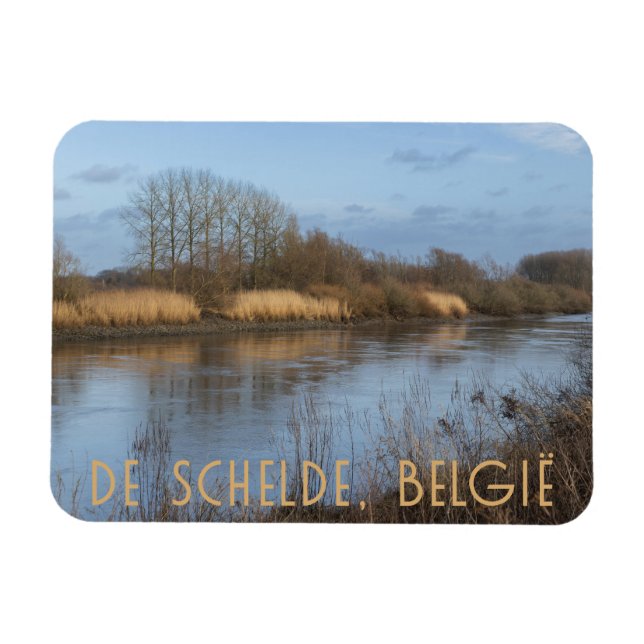 River Scheldt View, Dendermonde, Belgium Magnet (Horizontal)