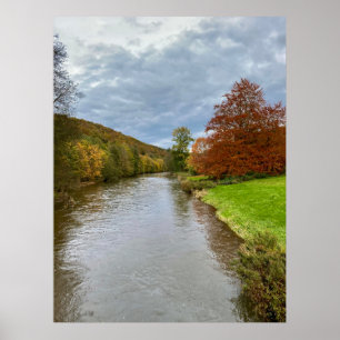 River Semois landscape in Bouillon, Belgium travel Poster