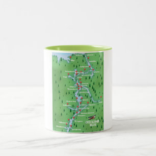 River Shannon Ireland Map Two-Tone Coffee Mug