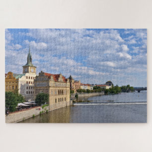 River side of Prague, Republic Czech Jigsaw Puzzle