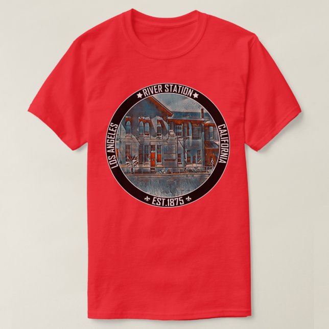 River Station LA Los Angeles Railroad 2 T-Shirt (Design Front)