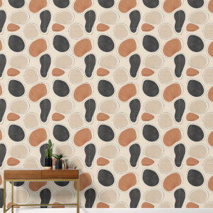 River Stone Forms Organic Modern Wallpaper
