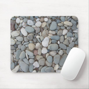 River Stones Fall Autumn Patterns Mouse Mat