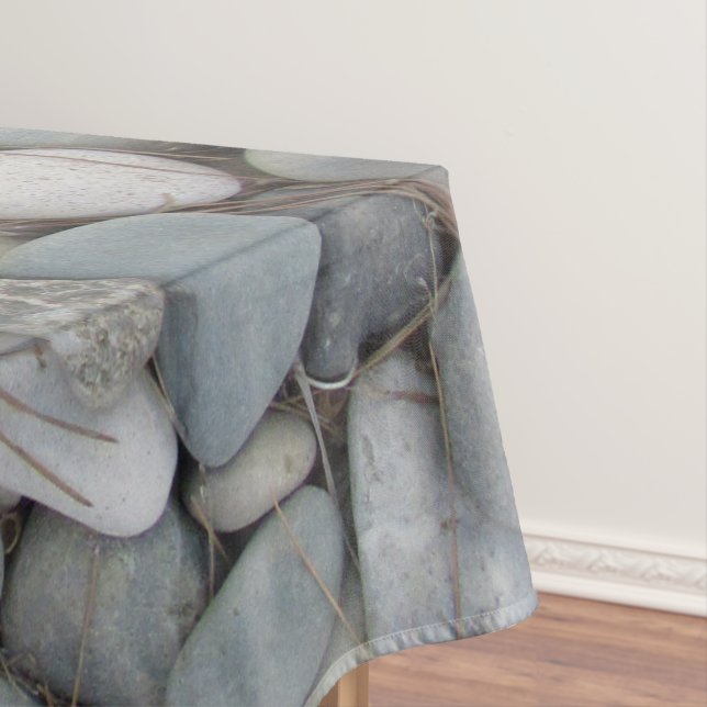 River Stones Fall Autumn Patterns Tablecloth (In Situ)