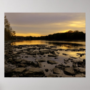 River Sunrise Poster