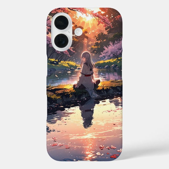 River Sunset Girl Case-Mate iPhone Case (Back)