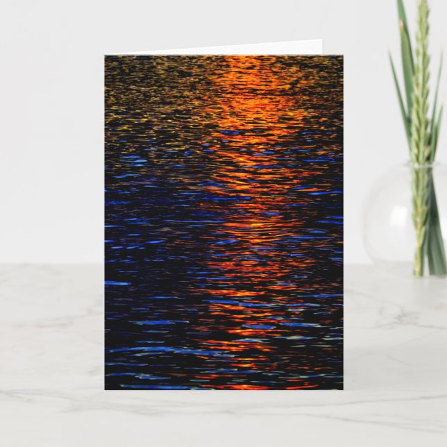 River Sunset Greeting/Notecard Card (Front)