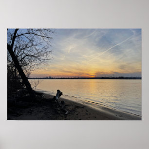 River Sunset Photo Poster