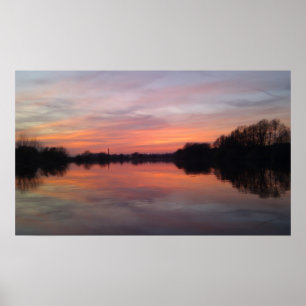 River Sunset Poster
