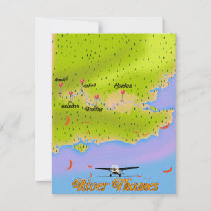 River Thames London England map