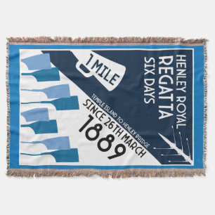 River Thames Regatta - Rowing Picnic  Throw Blanket