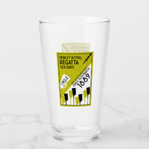 River Thames Regatta - Vintage Retro Style Rowing  Glass