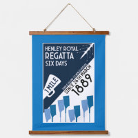 River Thames Regatta - Vintage Retro Style Rowing