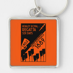 River Thames Regatta - Vintage Retro Style Rowing  Key Ring