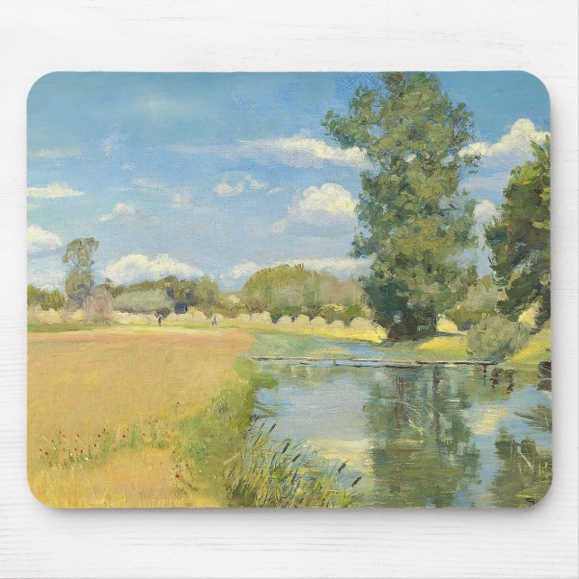River Through a Harvest Landscape, Summer Mouse Mat (Front)