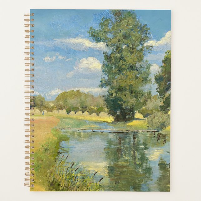 River Through a Harvest Landscape, Summer Planner (Front)