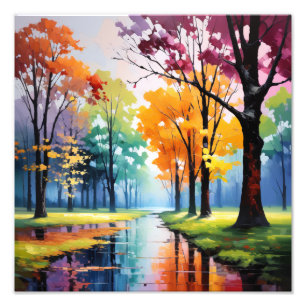 River Through Colourful Trees Photo Print