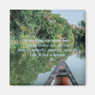 river trees front of a row boat magnet