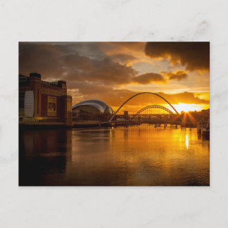 River Tyne at Sunset Postcard
