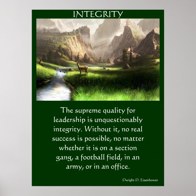 River valley deer majestic mountain INTEGRITY  Poster (Front)