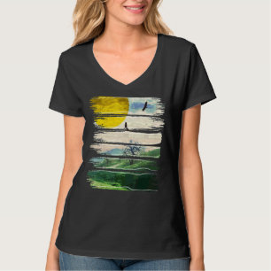 River Valley Landscape Pastoral Country Art T-Shirt
