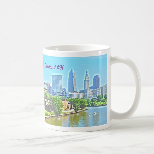 River View Cleveland Ohio (Paint Effect) Mug (Right)
