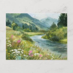 River View Nature Scene Postcard