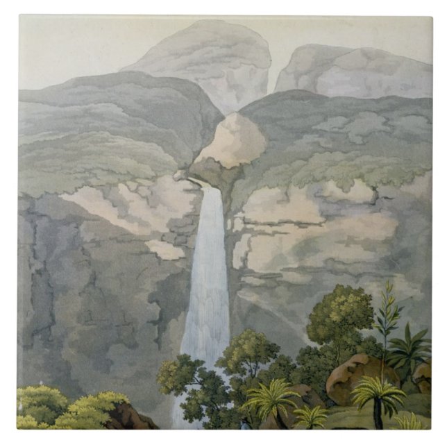River Vinagre Waterfall, near the Puraci Volcano, Tile (Front)