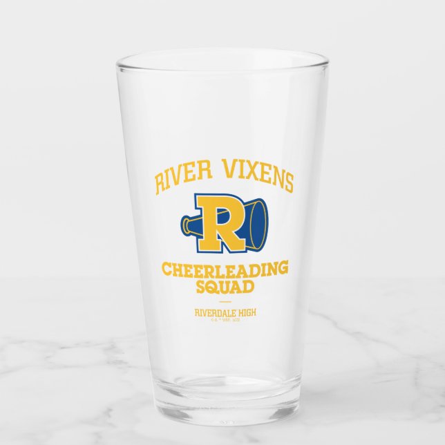 River Vixens Cheerleading Squad Glass (Front)
