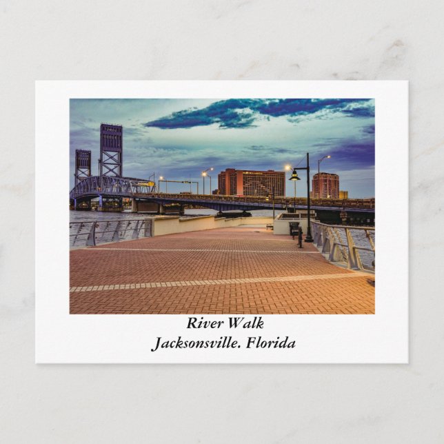 River walk at Jacksonville Florida Postcard (Front)