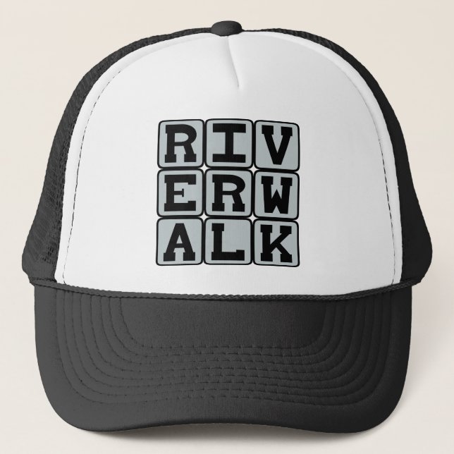 River Walk, San Antonio Strip Trucker Hat (Front)