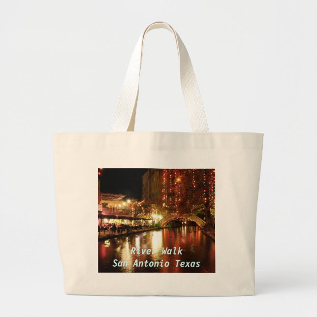 River Walk San Antonio Texas Large Tote Bag (Front)