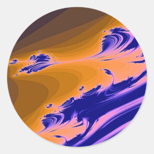 RIVER WATER CLASSIC ROUND STICKER