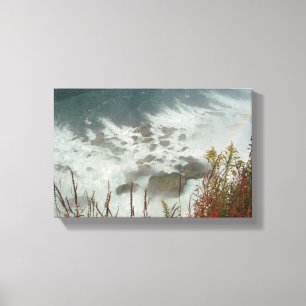 River Water Green Blue Valley Landscape Canvas Print