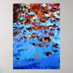 RIVER WATER TREE REFLECTIONS  POSTER