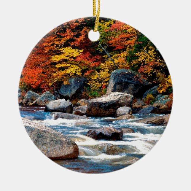 River White New Hampshire Ceramic Tree Decoration (Front)