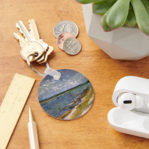 River with Rowing Boats by Vincent van Gogh Key Ring