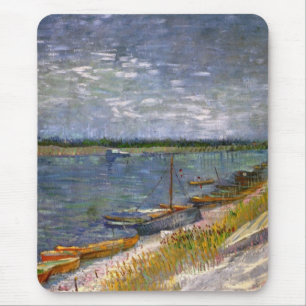River with Rowing Boats by Vincent van Gogh Mouse Mat