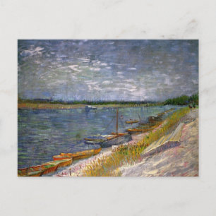 River with Rowing Boats by Vincent van Gogh Postcard