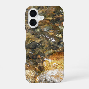 River-Worn Pebbles Brown and Grey Natural Abstract iPhone 16 Case