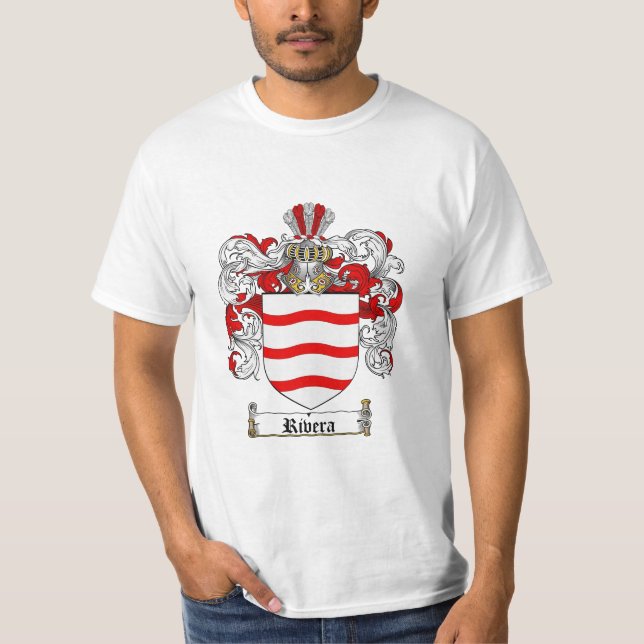 Rivera Family Crest - Rivera Coat of Arms T-Shirt (Front)