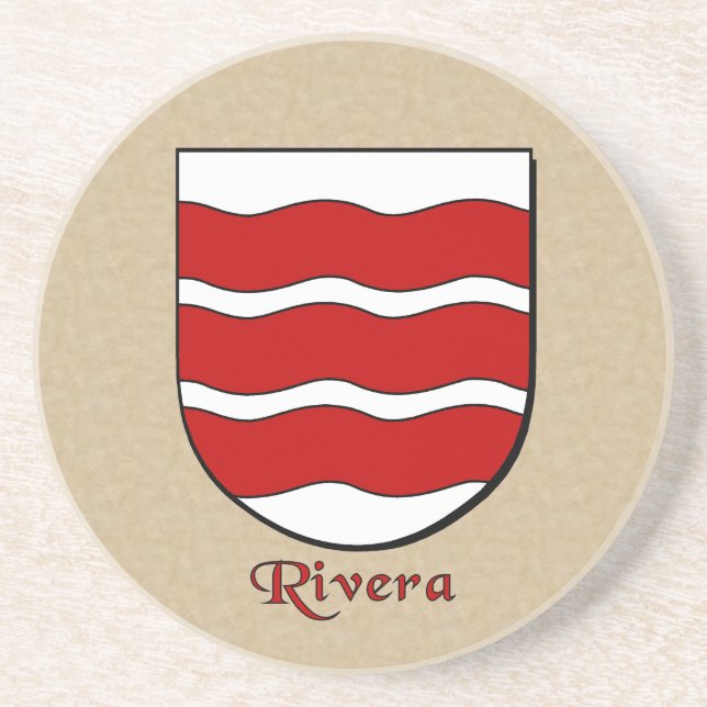 Rivera Heraldic Shield Coaster (Front)