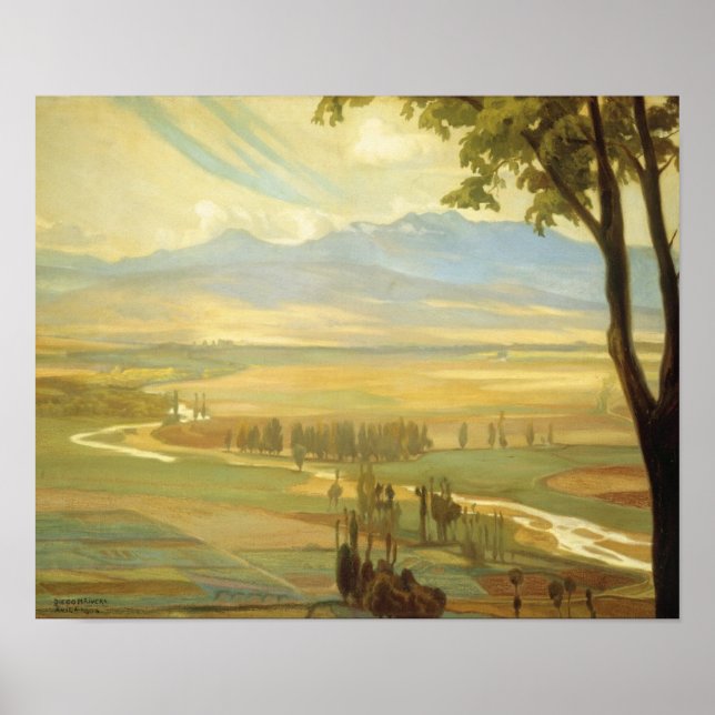 Rivera’s “Avila Morning” art poster (Front)