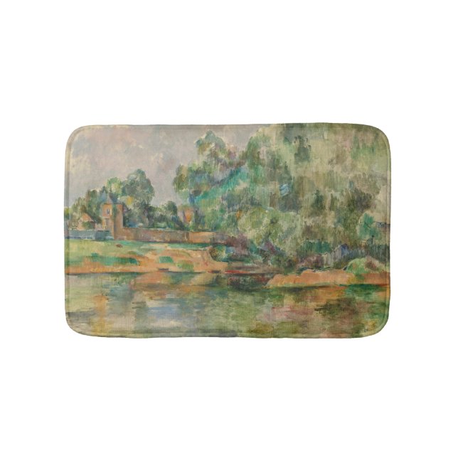 Riverbank by Paul Cezanne Bath Mat (Front)